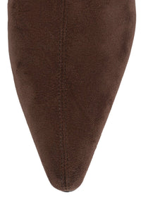 TRIXXIE Jeffrey Campbell Knee-High Boot Espresso Suede