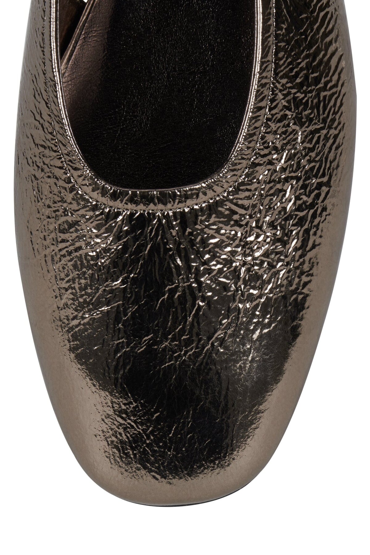 TRUSTEE-SB Jeffrey Campbell Slingback Pump Pewter Crinkle
