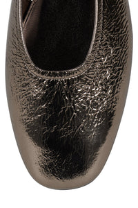 TRUSTEE-SB Jeffrey Campbell Slingback Pump Pewter Crinkle