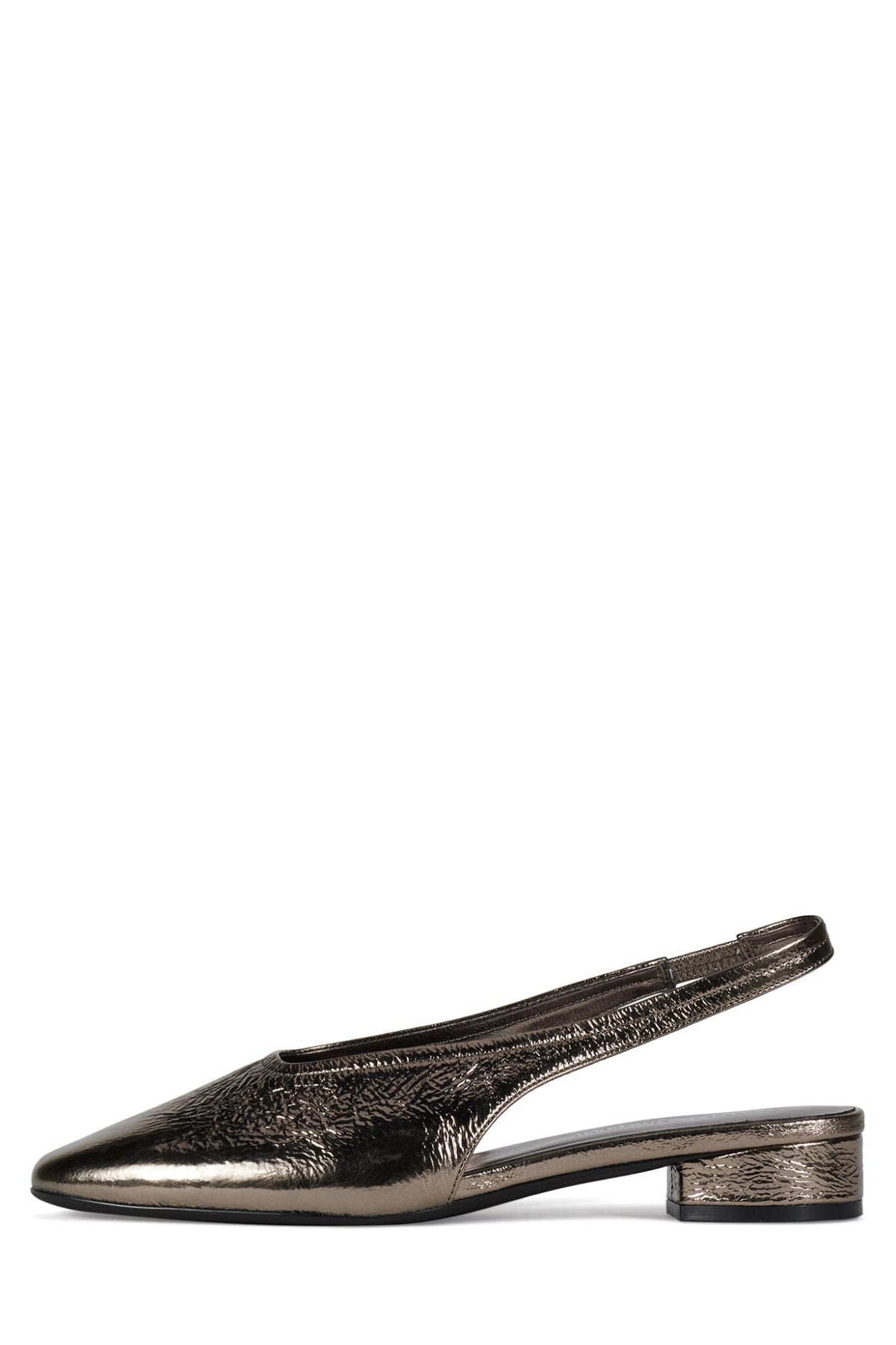TRUSTEE-SB Jeffrey Campbell Slingback Pump Pewter Crinkle