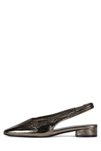TRUSTEE-SB Jeffrey Campbell Slingback Pump Pewter Crinkle