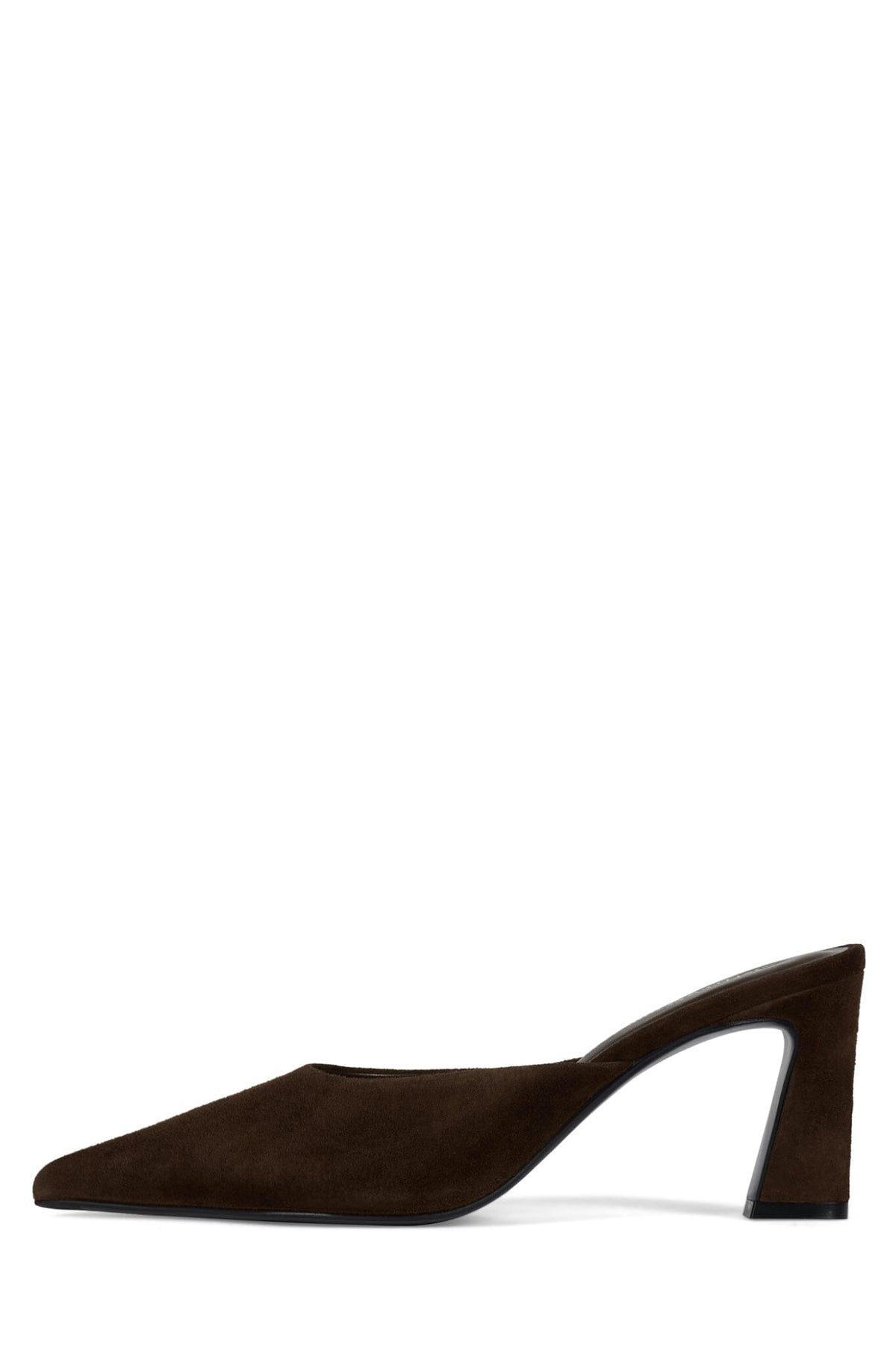 UNAMUSED Jeffrey Campbell Heeled Mule Brown Suede