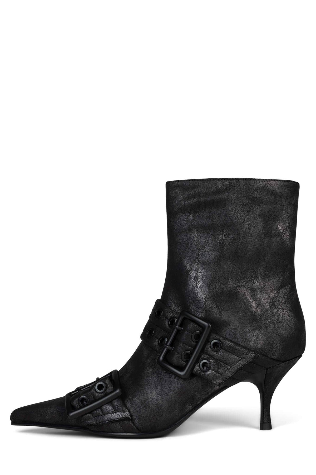 UP-2-DATE Jeffrey Campbell Heeled Boots Black Silver Black Matte