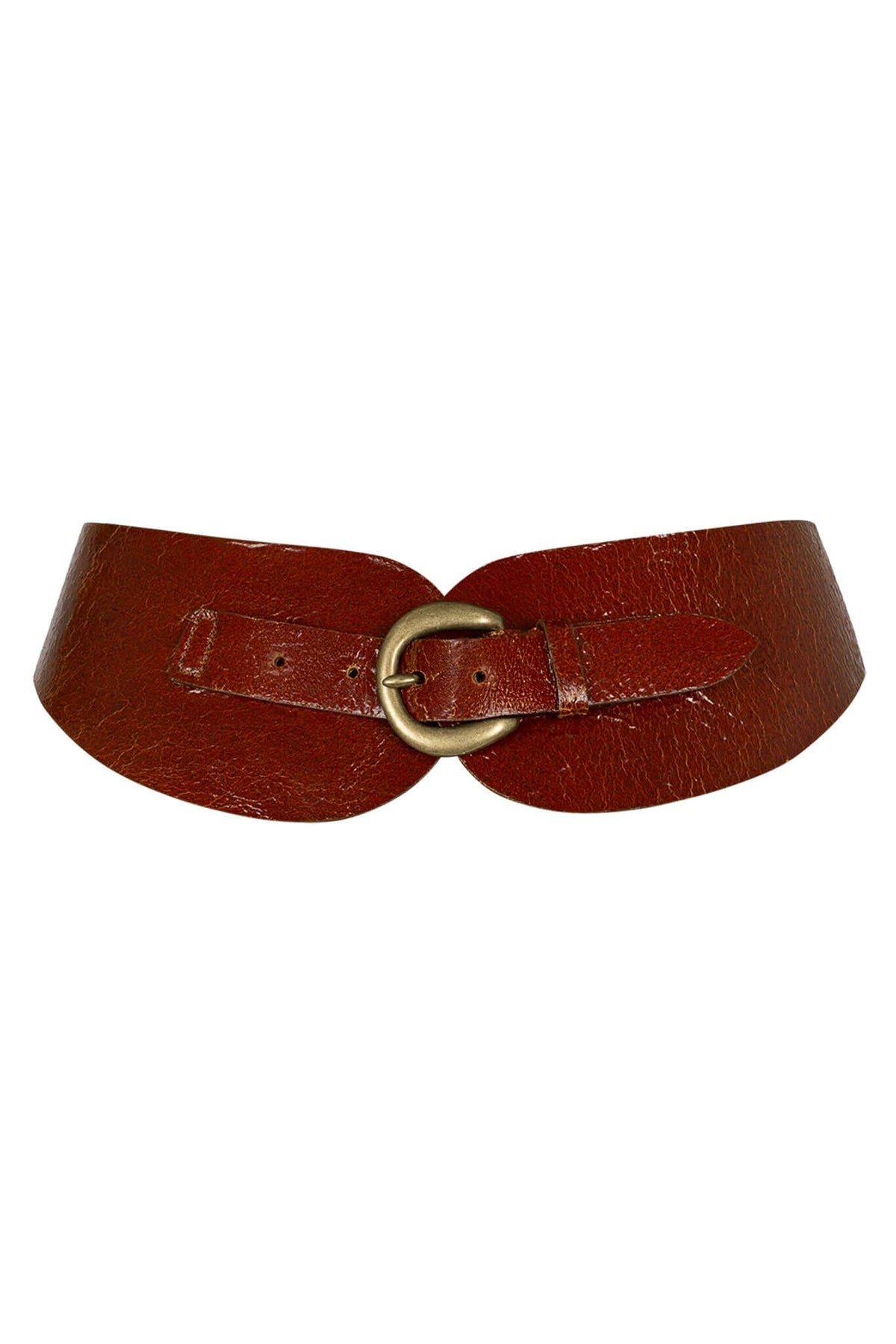 VAN-HUNT Jeffrey Campbell Chunky Belt Orange Crackle Bronze _hover