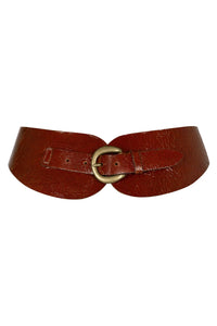 VAN-HUNT Jeffrey Campbell Chunky Belt Orange Crackle Bronze _hover