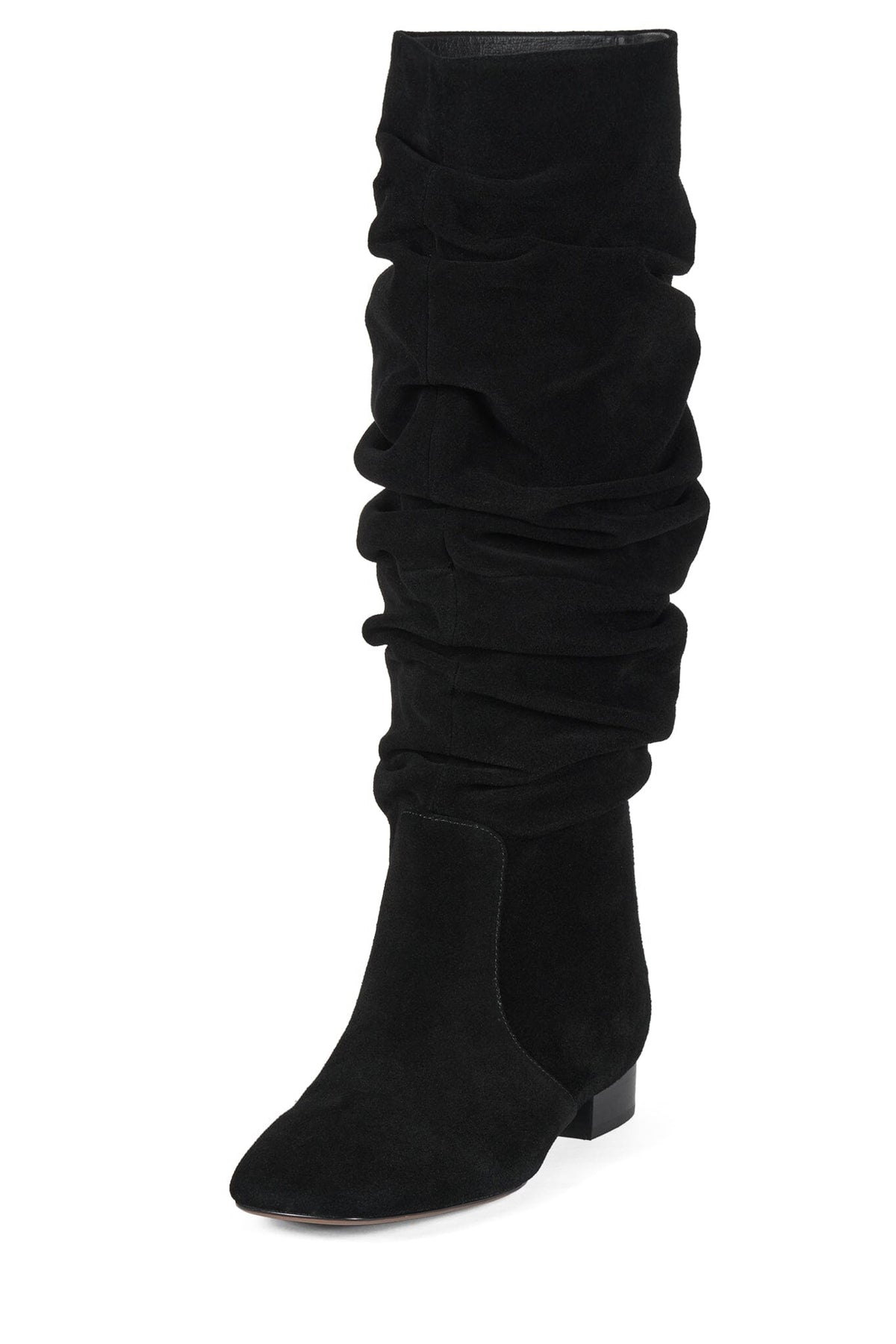 VASHTI Slouched Boot Black Suede _hover