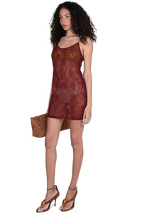 VETIVER Jeffrey Campbell Dress Wine _hover