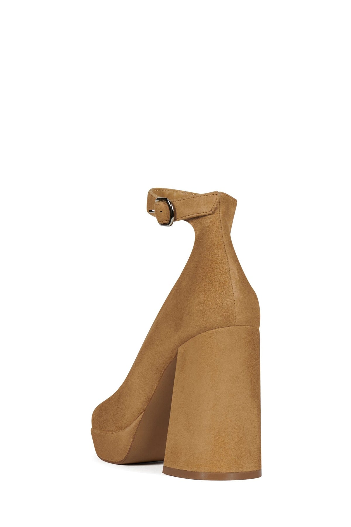 VIVENT Jeffrey Campbell Chunky Block Heels Camel Suede
