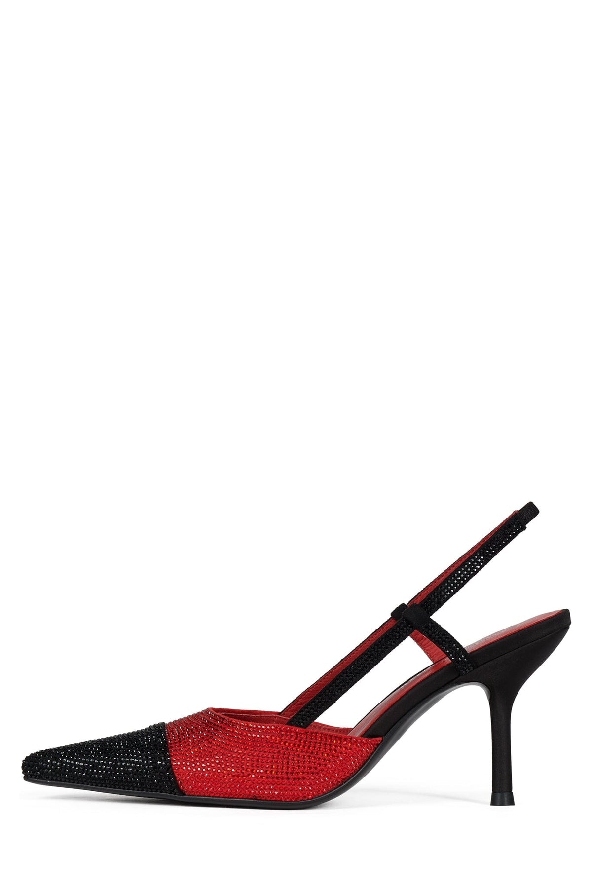 VIVID-J Slingback Heel Red Black Combo