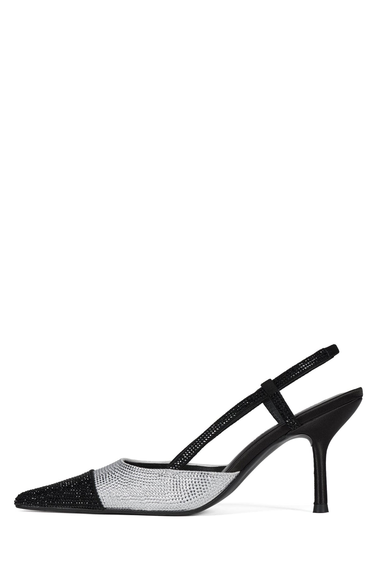 VIVID-J Slingback Heel White Black Combo