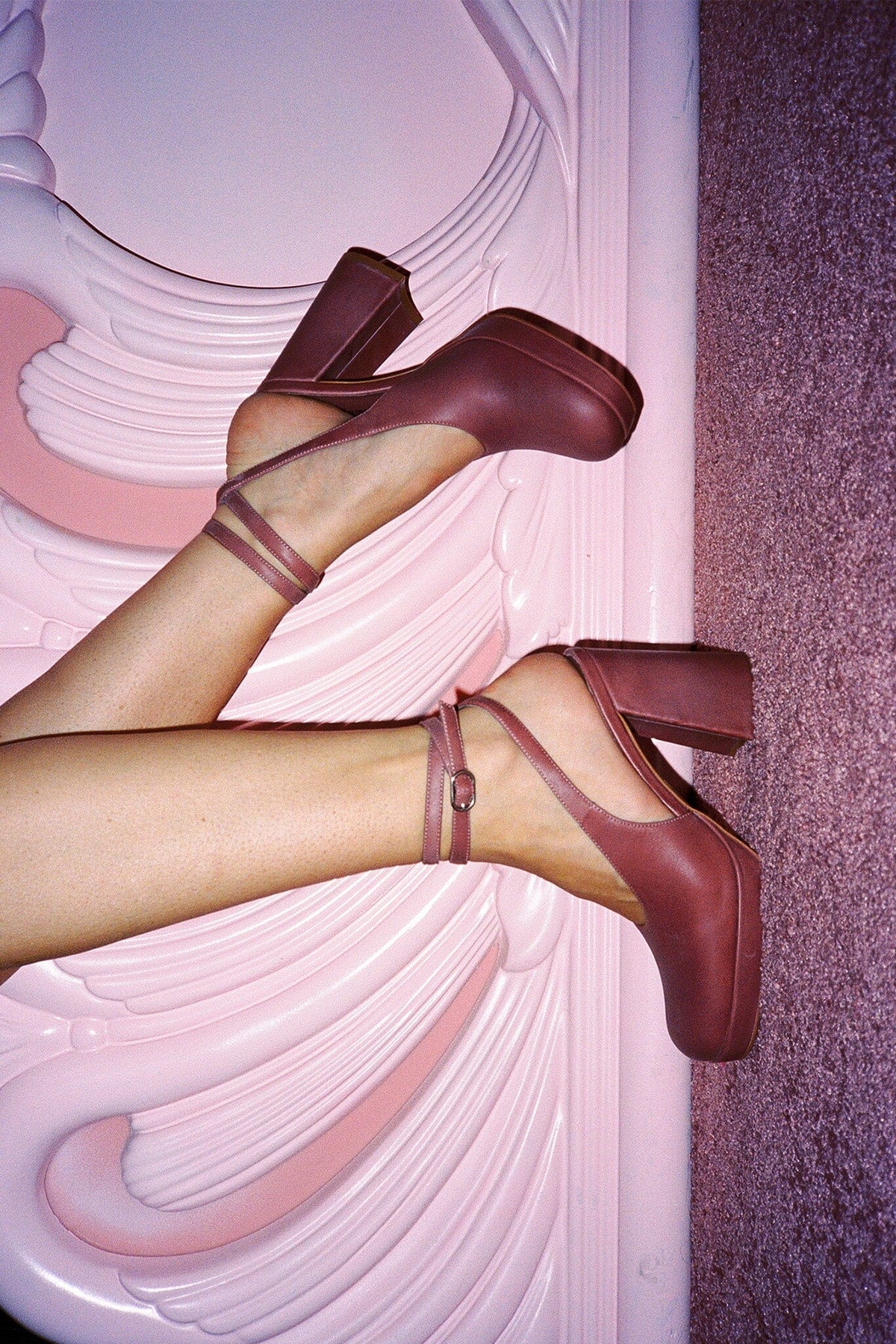VIVRE Jeffrey Campbell Platform Heels Dusty Berry