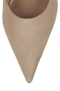 VOLTURI Jeffrey Campbell High-Heel Beige Suede Combo