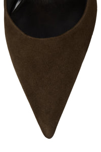 VOLTURI Jeffrey Campbell High-Heel Coffee Suede Combo
