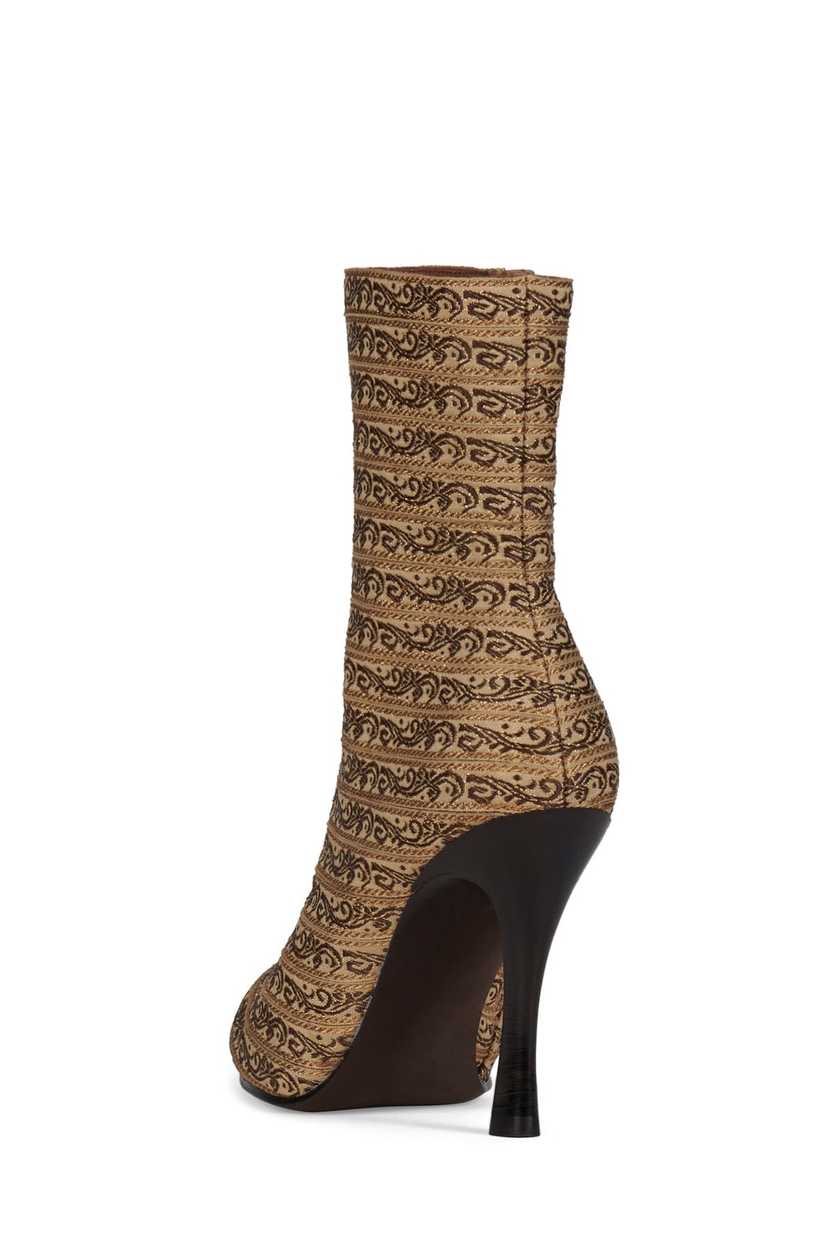 WEAVER Jeffrey Campbell Heeled Boot Beige Brocade