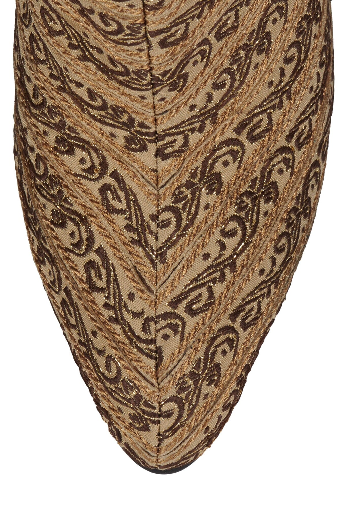 WEAVER Jeffrey Campbell Heeled Boot Beige Brocade