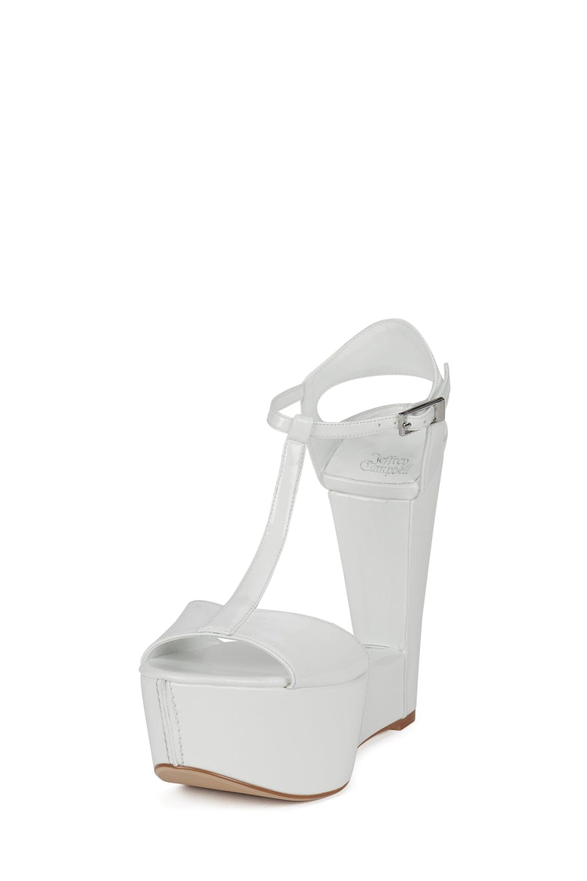 WERK-IT Jeffrey Campbell Platform Wedge White Patent _hover