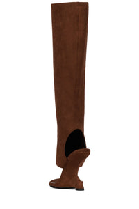 WHATS-UP Jeffrey Campbell Wedge Sandal Rust Suede