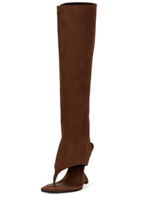 WHATS-UP Jeffrey Campbell Wedge Sandal Rust Suede _hover