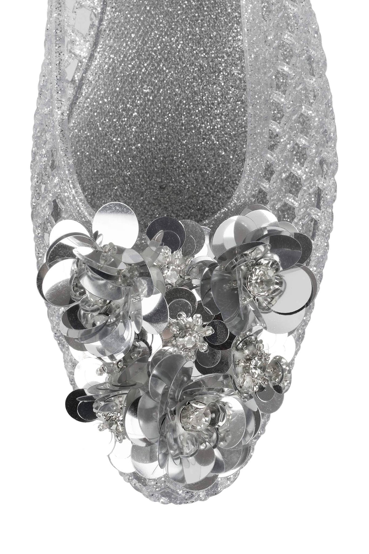 WHIMZY Jeffrey Campbell Jelly Silver Glitter Silver