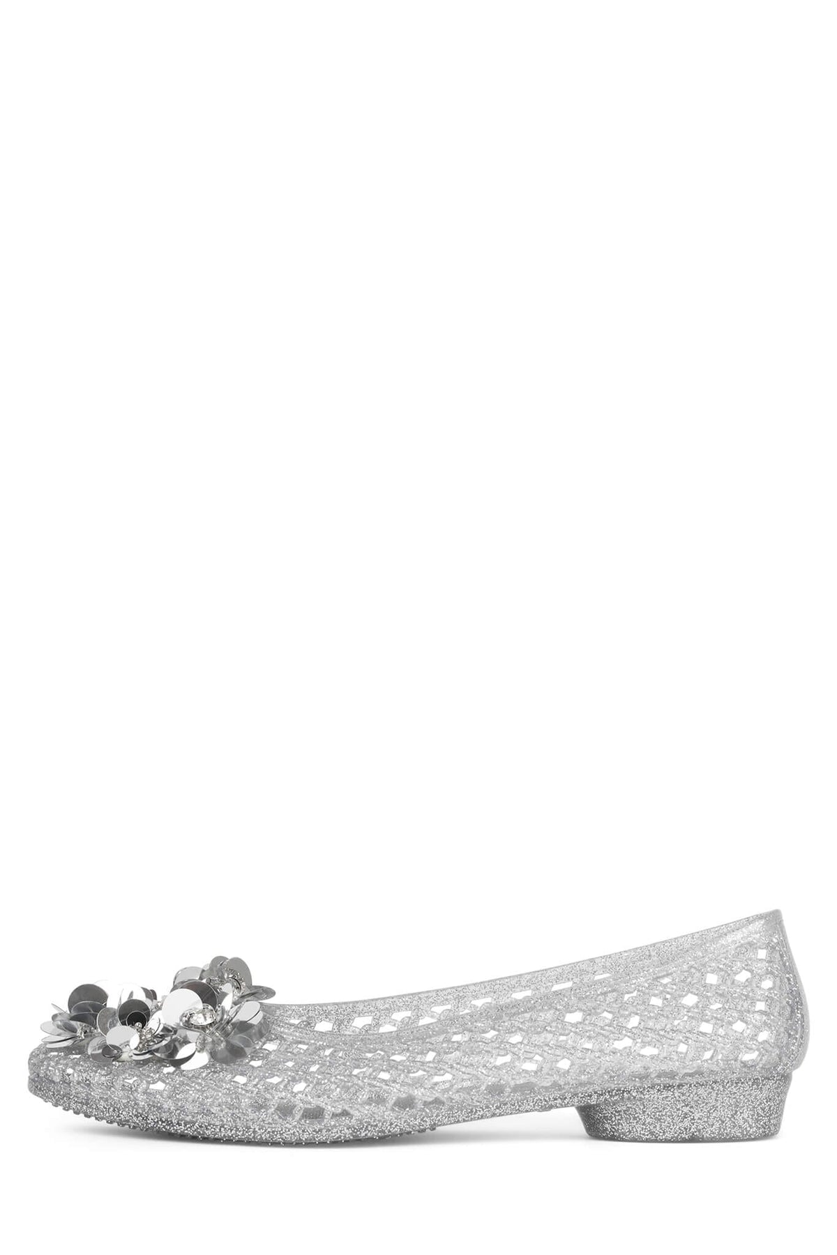 WHIMZY Jeffrey Campbell Jelly Silver Glitter Silver