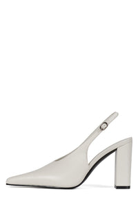 WITHSTAND Jeffrey Campbell Slingback Heel White