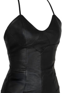 X-CHANGE JUMPSUIT Jeffrey Campbell Leather Jumpsuit Black