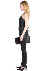 X-CHANGE JUMPSUIT Jeffrey Campbell Leather Jumpsuit Black