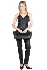 X-CHANGE JUMPSUIT Jeffrey Campbell Leather Jumpsuit Black