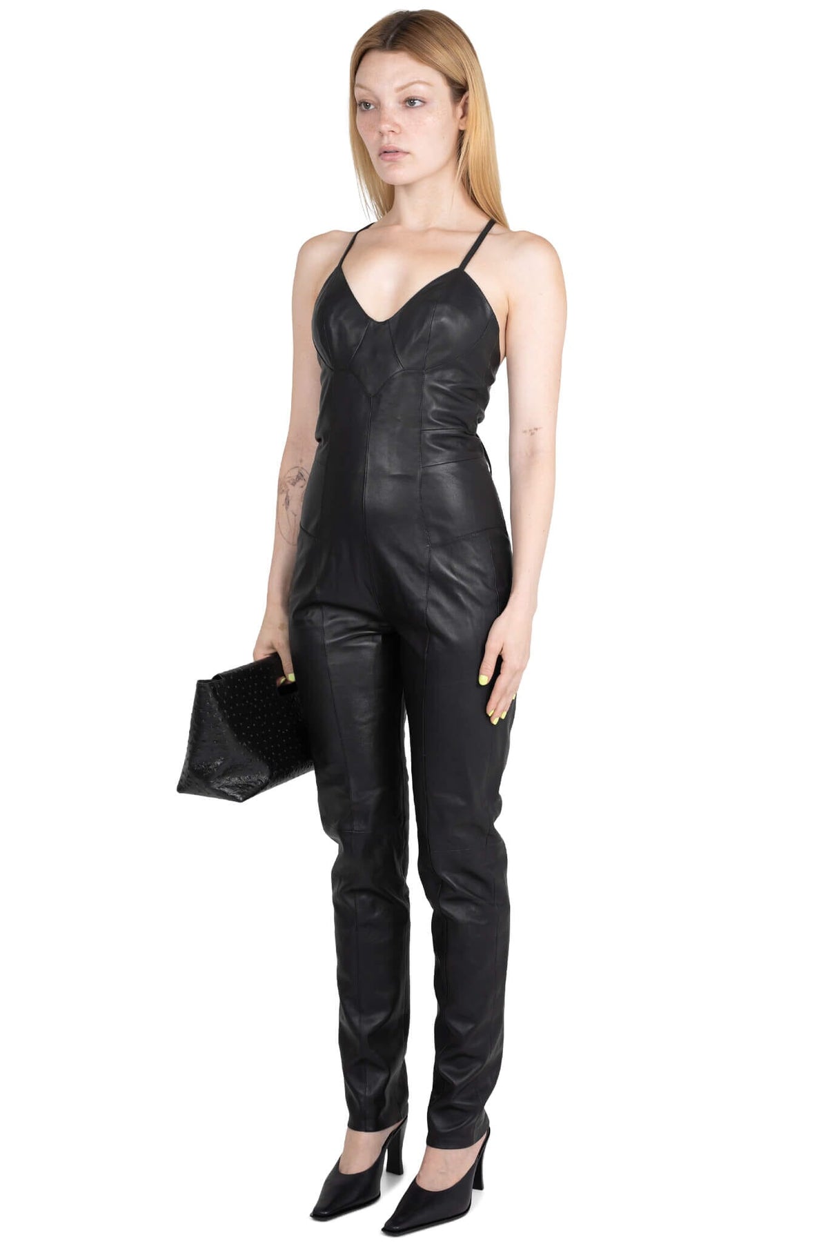 X-CHANGE JUMPSUIT Jeffrey Campbell Leather Jumpsuit Black
_hover