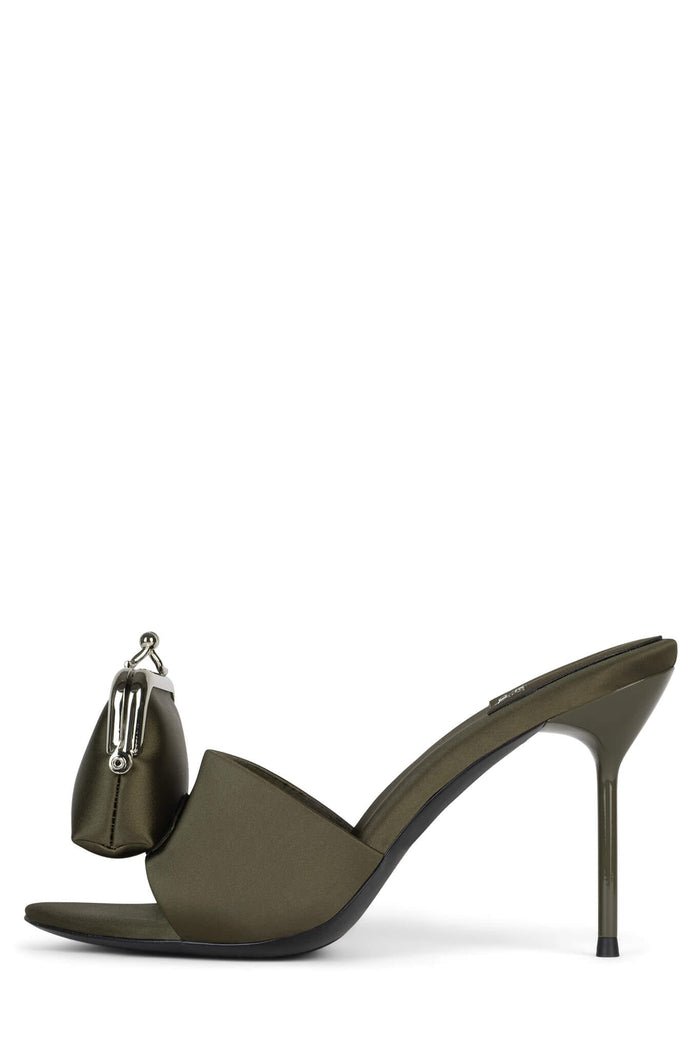 XTRA-COIN Jeffrey Campbell Heeled Sandal Olive Satin