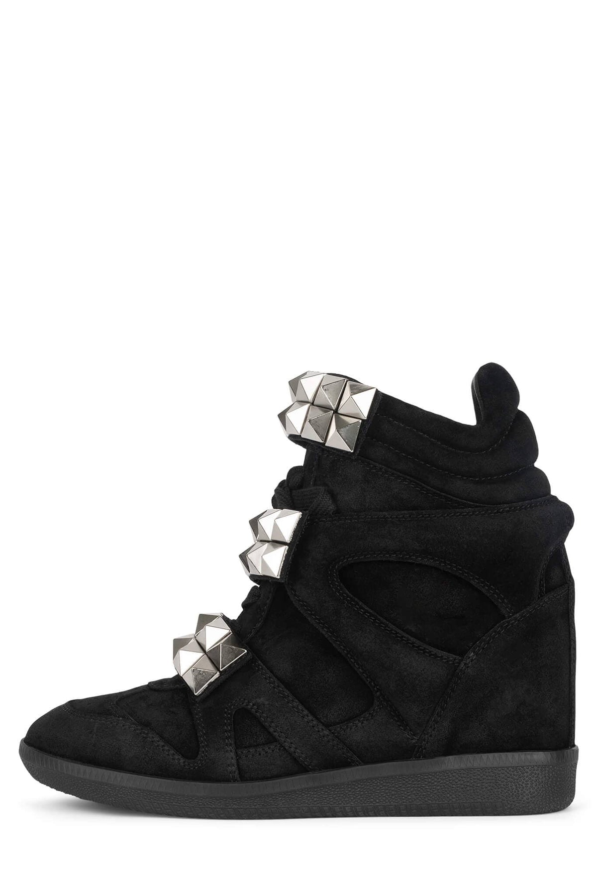 YEAHYEAH Hi-Top Sneaker Black Suede Silver