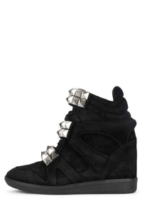 YEAHYEAH Hi-Top Sneaker Black Suede Silver