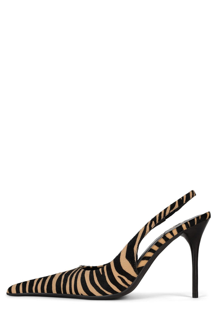 YOUWISH-F Pump YYH Beige Brown Zebra 6 