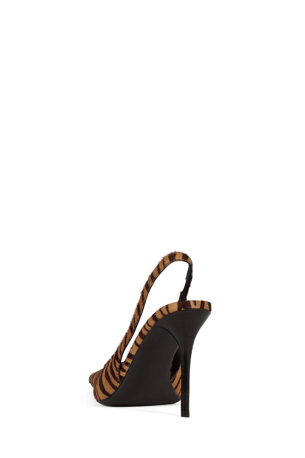 YOUWISH-F Slingback Heel Beige Zebra