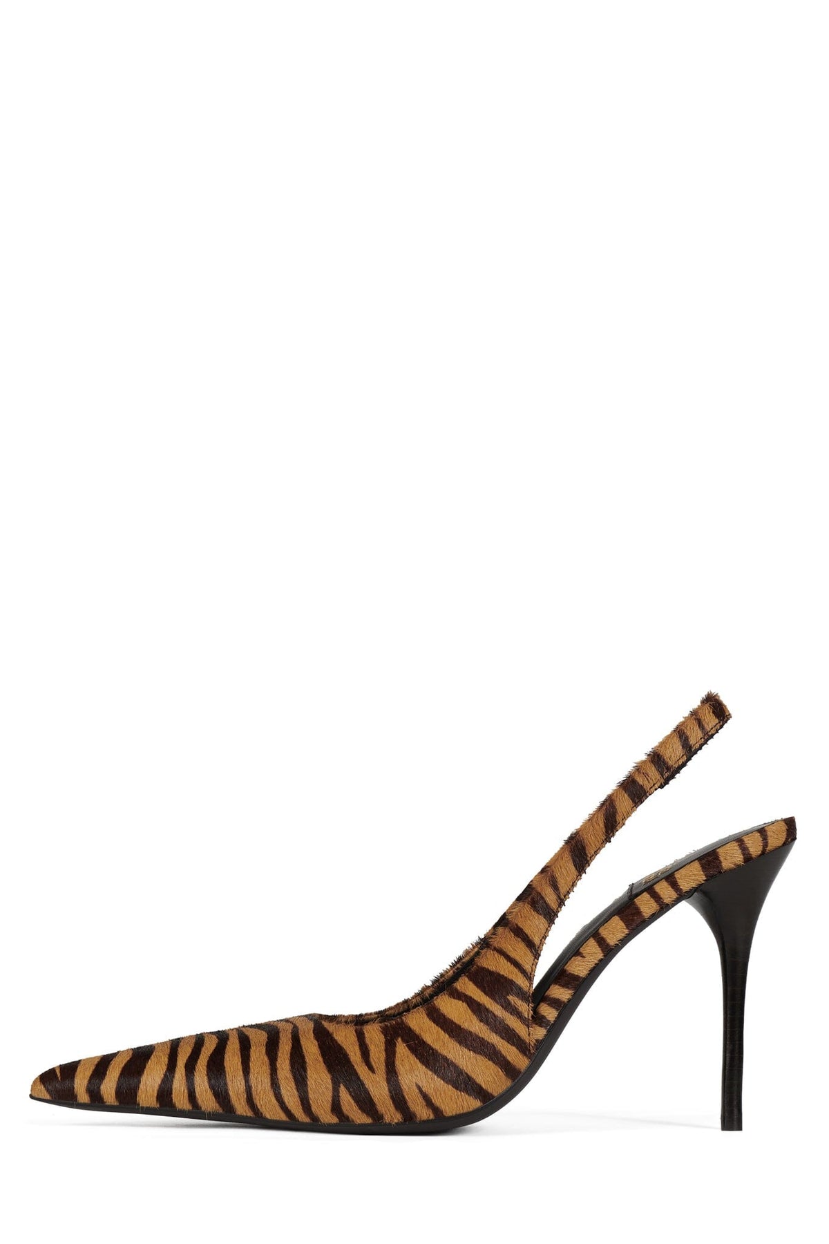 YOUWISH-F Slingback Heel Beige Zebra