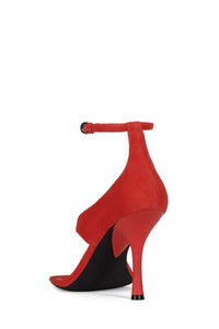 YSABELA Jeffrey Campbell Heeled Sandal Watermelon Suede