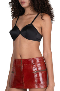 YVONNE Jeffrey Campbell Top Black Satin _hover