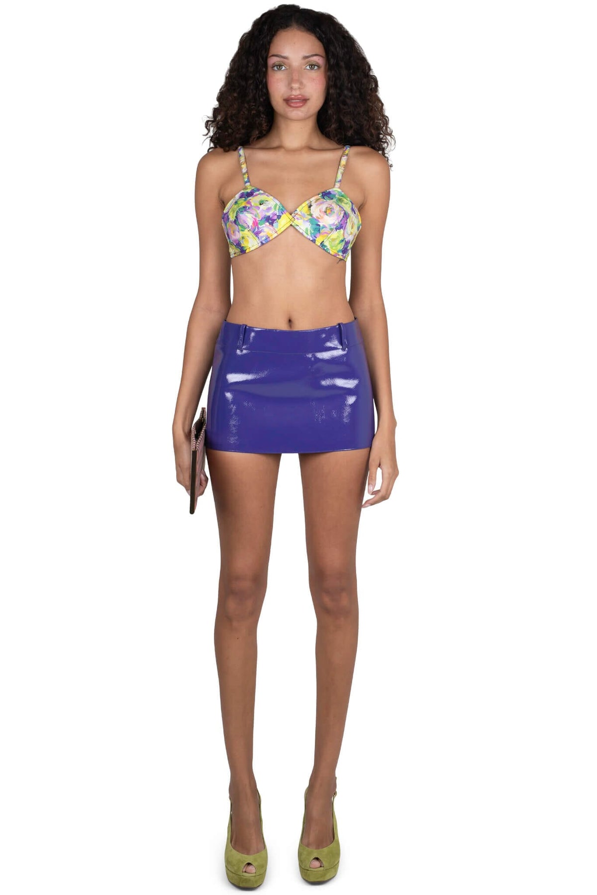 YVONNE Jeffrey Campbell Top Purple Multi Floral