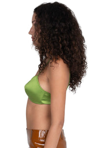 YVONNE Jeffrey Campbell Top Green Satin