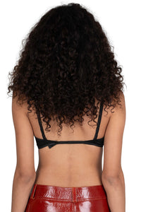 YVONNE Jeffrey Campbell Top Black Satin 