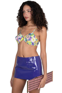 YVONNE Jeffrey Campbell Top Purple Multi Floral