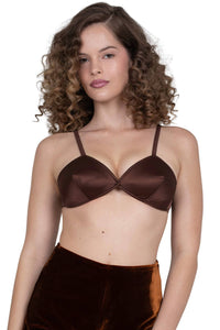 YVONNE TOP Top YYH Brown Satin XS 