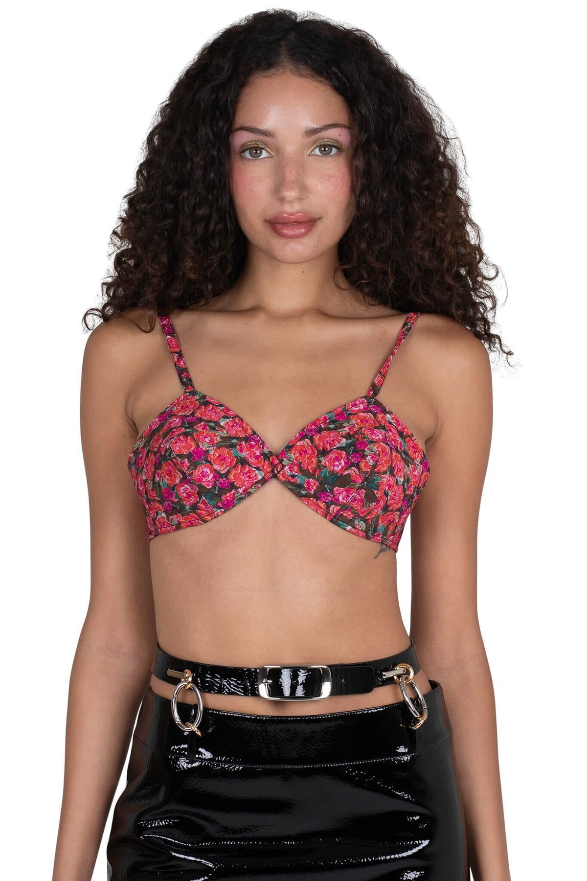 YVONNE Jeffrey Campbell Top Red Floral 