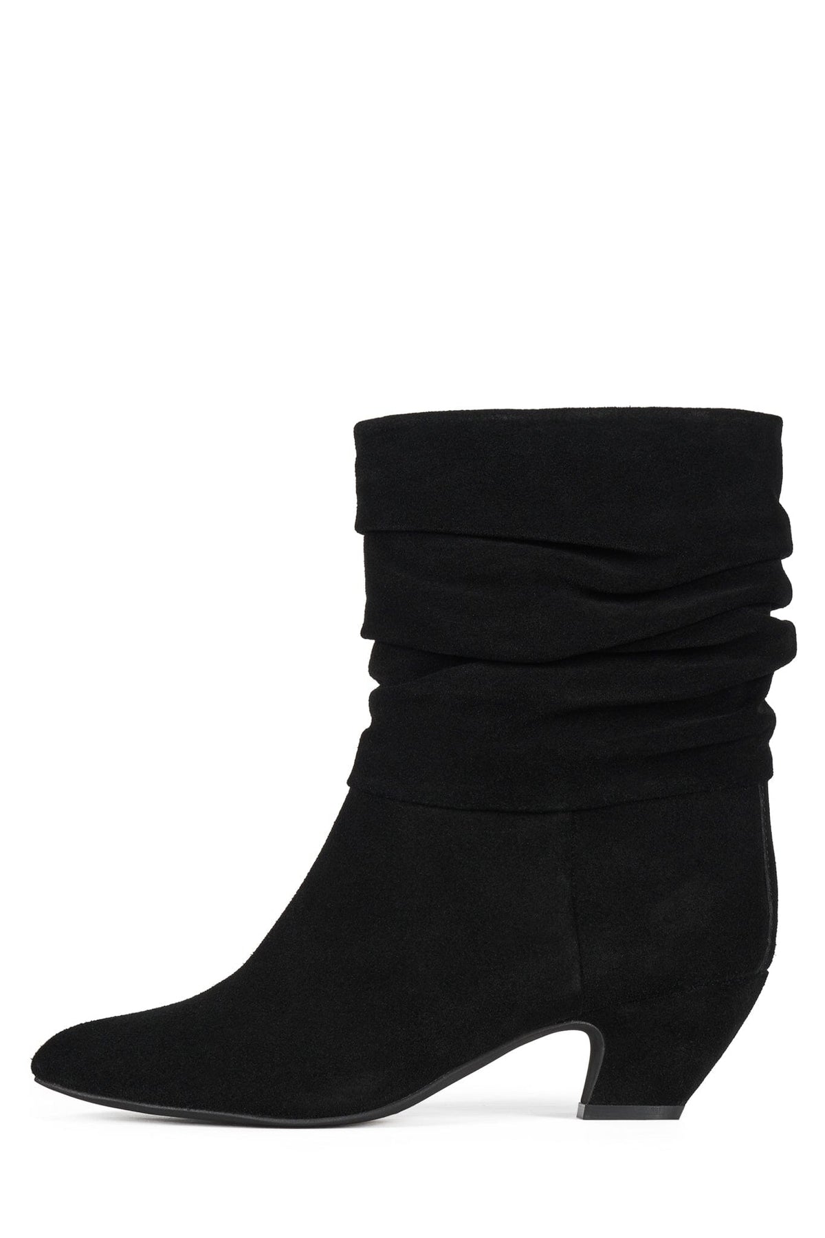 ZERLINA Heeled Ankle Boot Black Suede