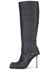 ADVENTURE Jeffrey Campbell High Heeled Boots Black Crinkle