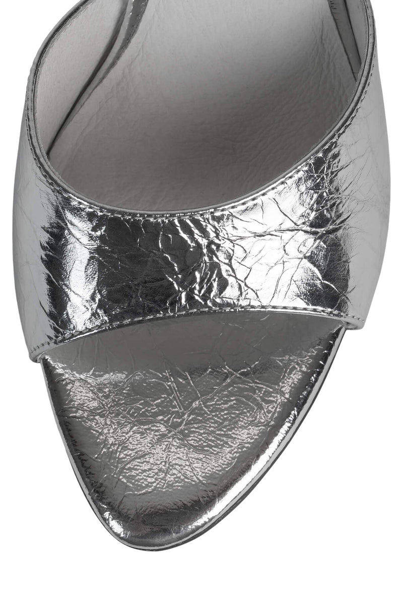 AGENT Jeffrey Campbell Heeled Sandal Silver Metallic 