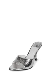 AGENT Jeffrey Campbell Heeled Sandal Silver Metallic 