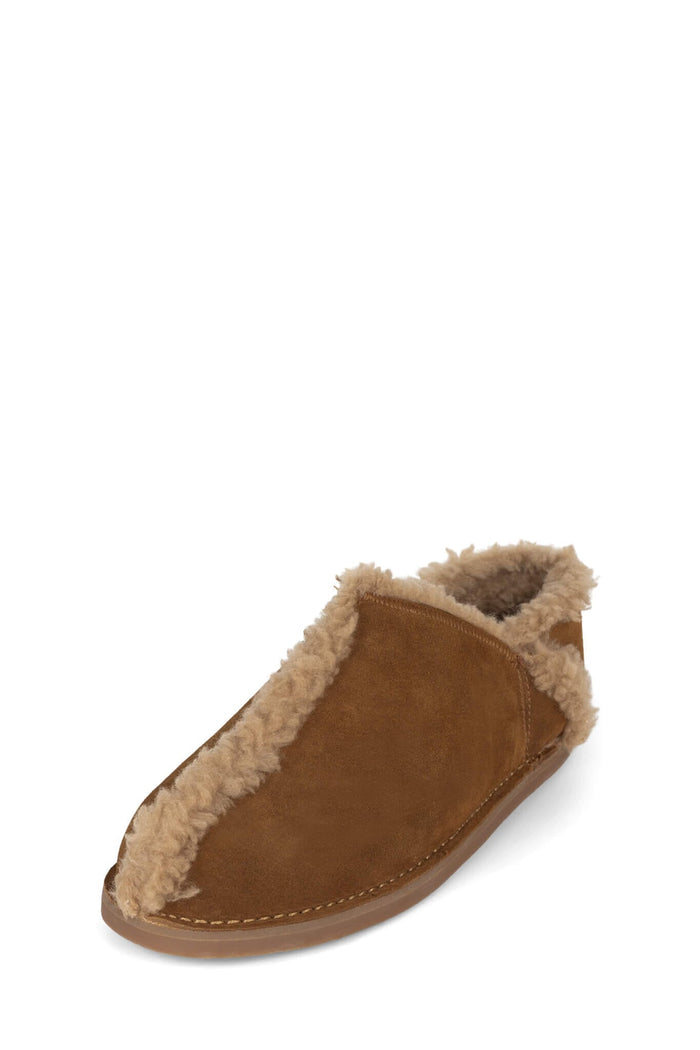 AKUTAN-F Jeffrey Campbell Flat Bootie Camel Suede