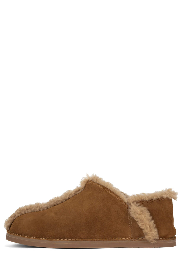 AKUTAN-F Jeffrey Campbell Flat Bootie Camel Suede