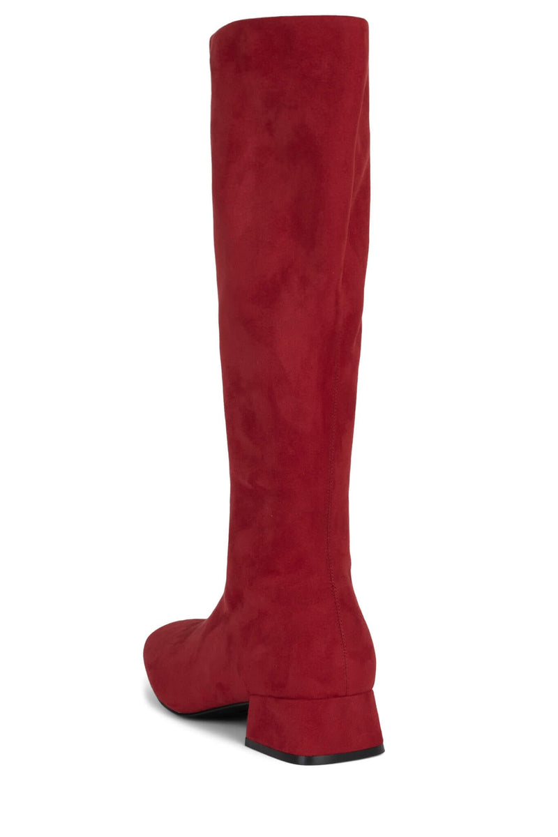 ALLURED-KH Jeffrey Campbell Knee-High Boots Red Suede